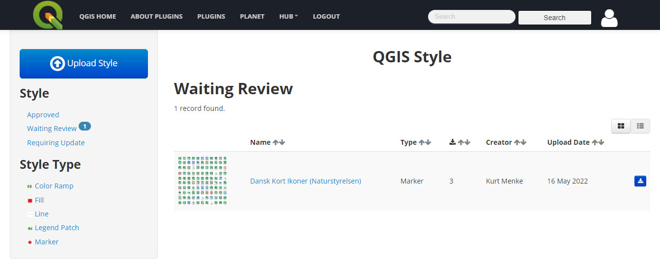 QGIS Style Repository