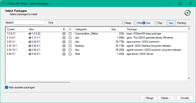 OsGeo4w-installation