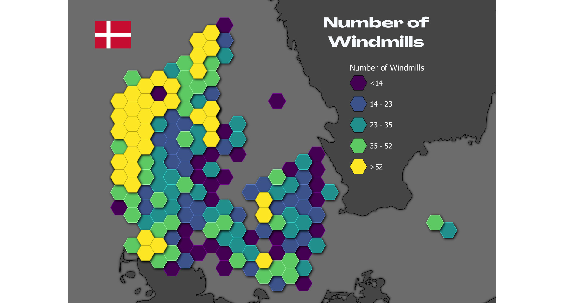 Number of windmills in Denmark