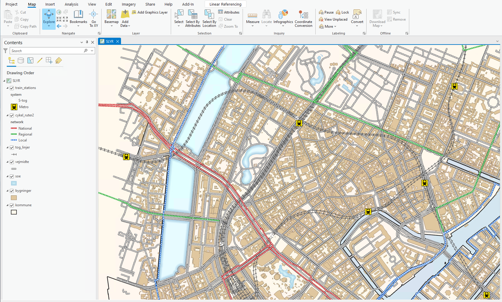 Resulting project displayed in ArcGIS Pro 